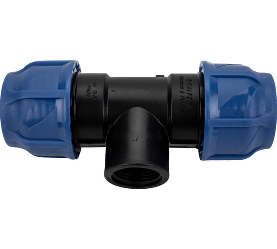 Изображение товара Компрессионный переходной тройник VALFEX ПНД, с внутренней резьбой, 40-1"-40 1210014010040