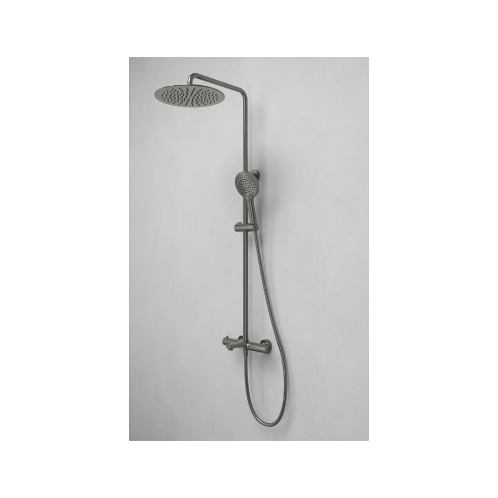Изображение товара Душевая система Abelsberg Perfecta с термостатом для ванны и душа, титан SNS61102BN