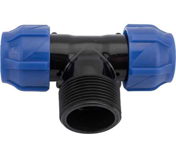 Изображение товара Компрессионный переходной тройник VALFEX ПНД, с наружной резьбой, 25-1 1/4"-25 1210022511425