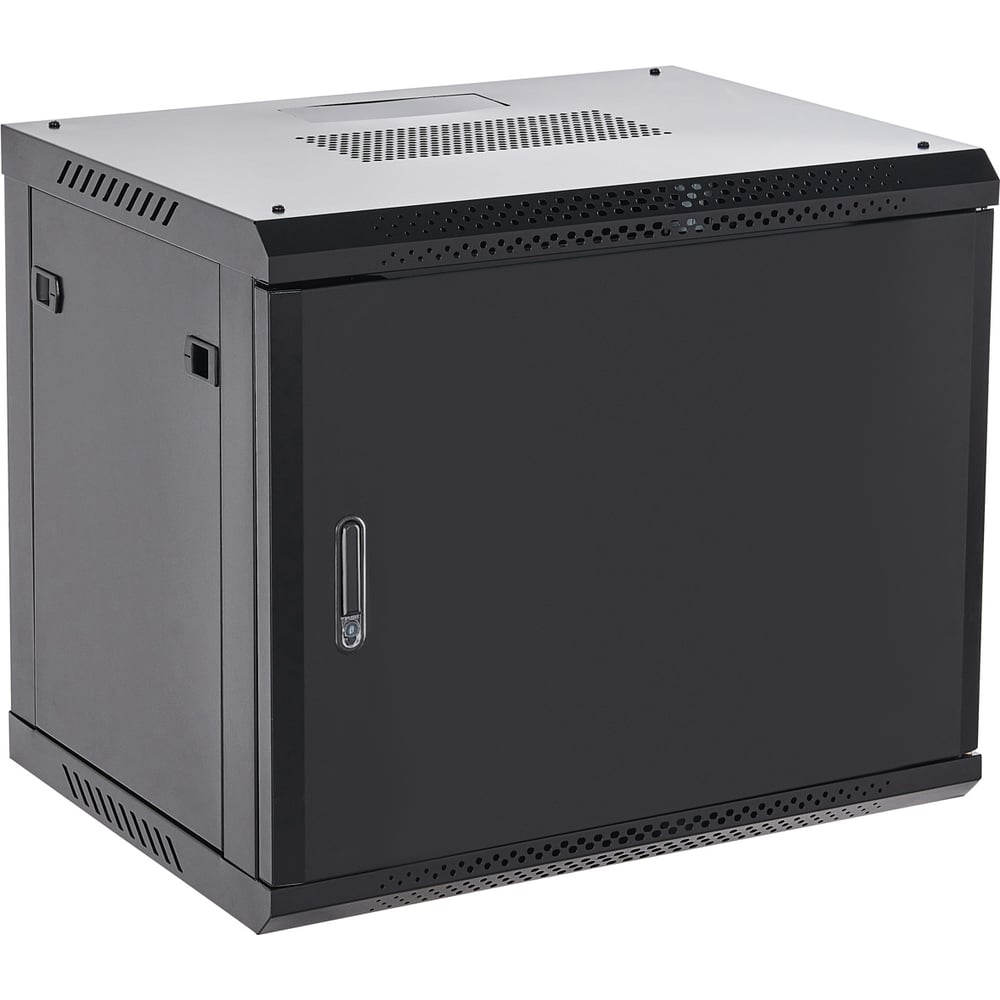 Изображение товара Телекоммуникационный настенный шкаф REXANT 19 9U 600×600мм, дверь металл, черный RAL9005 04-0966-122