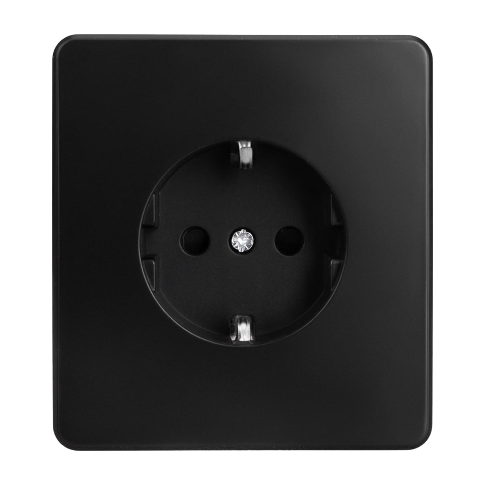 Изображение товара Механизм розетки KRANZ ROUND 1-м с заземлением, со шторками 16А оникс KR-78-0701-3 Изображение товара Механизм розетки KRANZ ROUND 1-м с заземлением, со шторками 16А оникс KR-78-0701-3