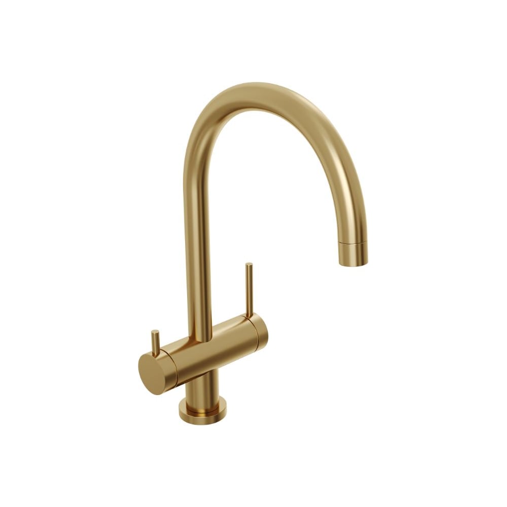 Изображение товара Смеситель для кухни Abelsberg Aera с возможностью подключения фильтра для воды, цвет королевское золото, PVD покрытие AWF70029BG