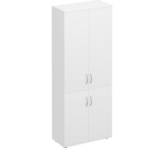 Изображение товара Шкаф для документов Юнитекс Комфорт закрытый 4-дверный 80_38_200, белый премиум К.373_БП