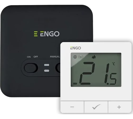 Изображение товара Терморегулятор ENGO controls беспроводной, правляемый через интернет, Wi-Fi, на батарейках, белый E20i-W