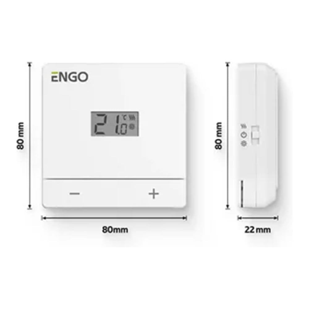 Изображение товара Терморегулятор ENGO controls проводной, накладной, 230В, белый EASY230W