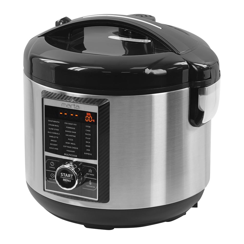 Изображение товара Мультиварка MARTA MT-MC4345A Черный/Сталь с 5 л и 30 программами