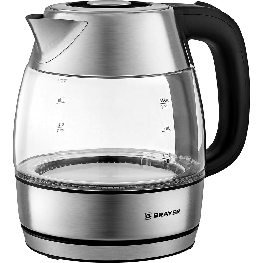 Изображение товара Чайник электрический BRAYER 6113BR 1630 Вт, 1,2 л, стеклян.корп, автоотключ BR6113