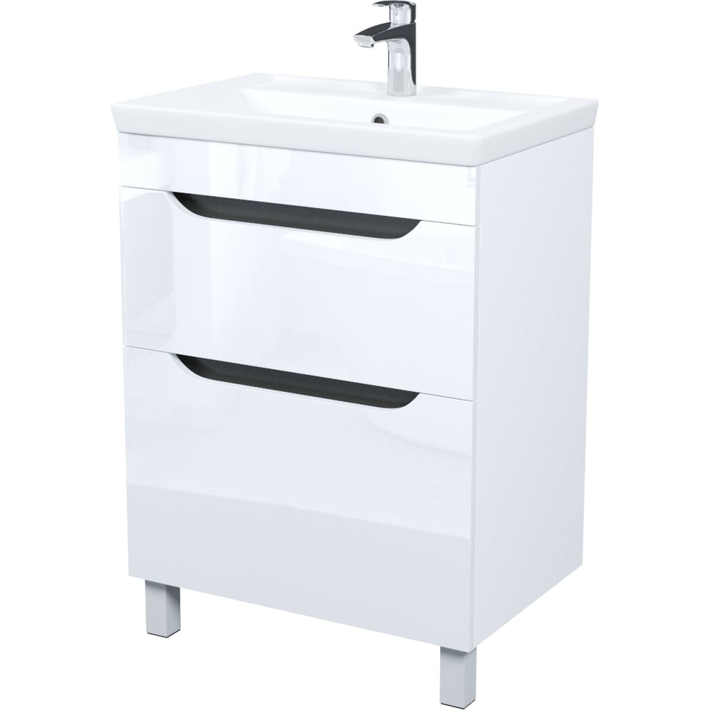 Изображение товара Тумба с умывальником IDDIS напольная, 60 см, белый, Ray, подходит умыв, 4076000i28 RAY60WFi95K