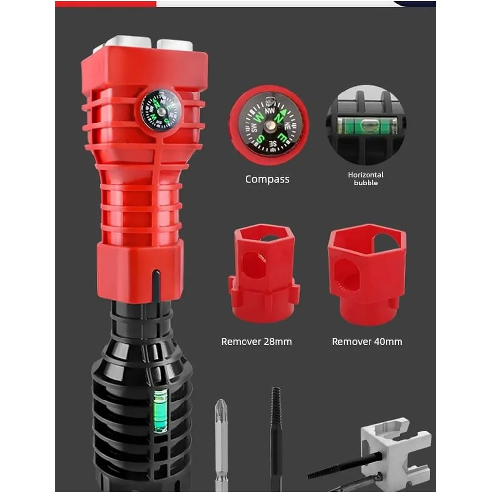 Изображение товара Многофункциональный сантехнический ключ Vitatools 24 в 1 для установки смесителей и раковин/ Ключ гаеч. KS-24-1