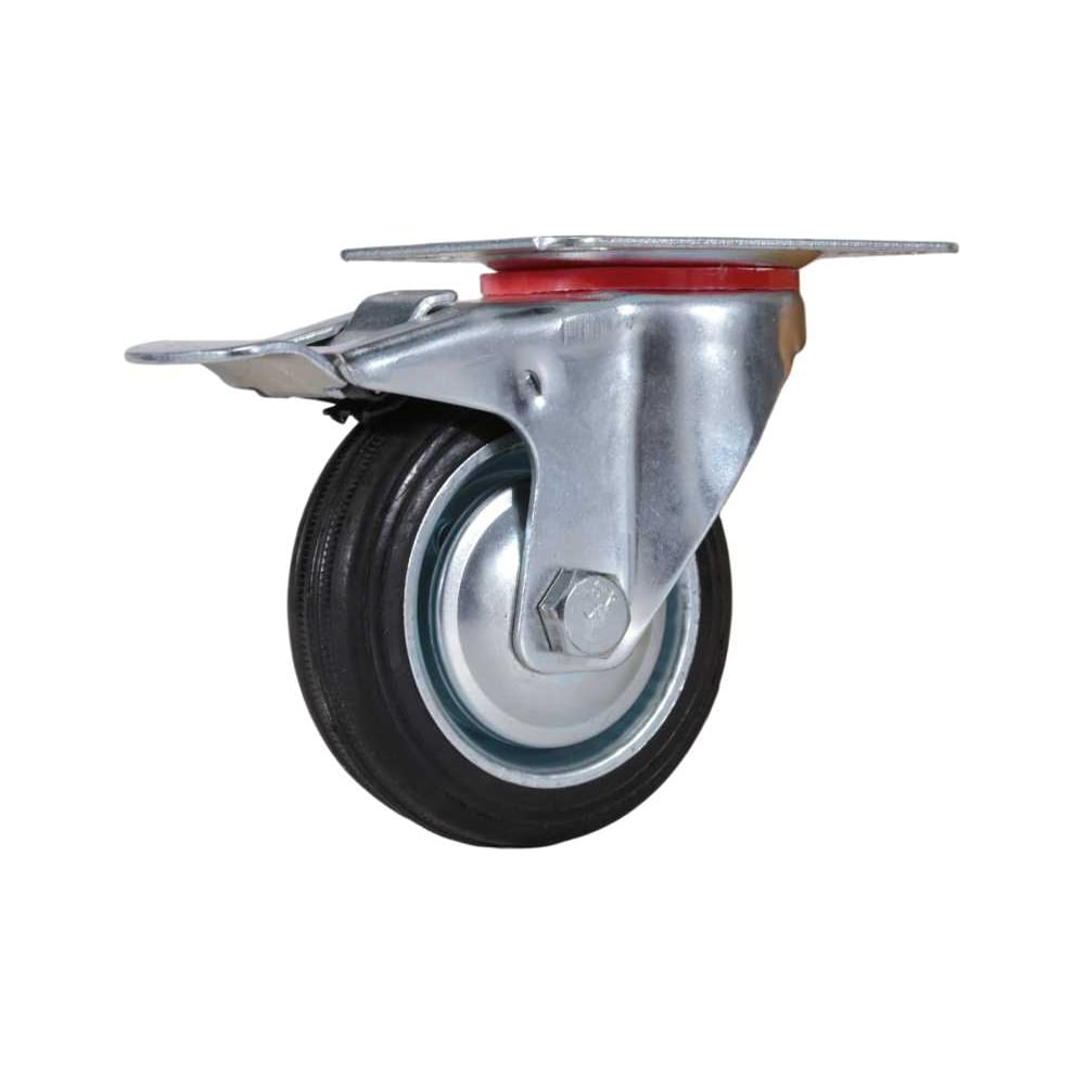 Изображение товара Колесо поворотное Brante 75 мм с тормозом на платформе