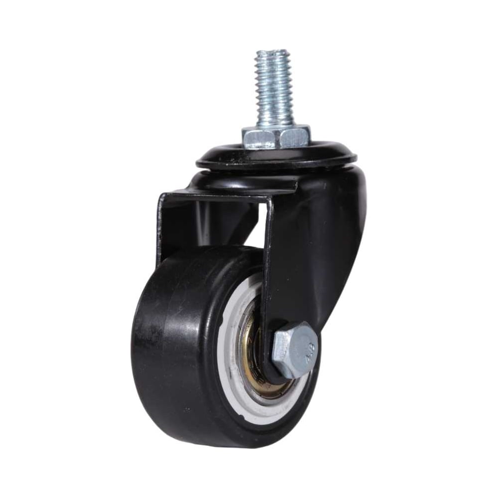 Изображение товара Колесо поворотное Brante 40 мм. на штыре черный с двухрядным шариковым подшипником комплект 2 колеса 659131