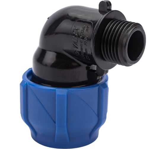 Изображение товара Компрессионный отвод VALFEX ПНД, с наружной резьбой, 25x1/2" 1210012425012
