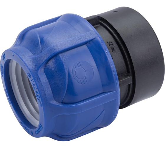 Изображение товара Компрессионная соединительная муфта VALFEX ПНД, с внутренней резьбой, 50x2" 121001250200