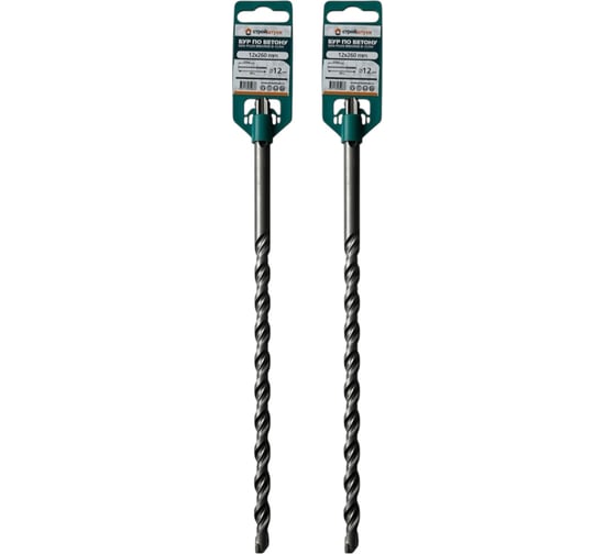 Изображение товара Бур по бетону Стройштуки SDS-plus 12х260 мм MASTER (2 шт в упаковке) УТ-00045509