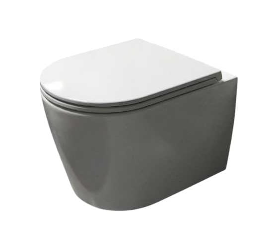 Изображение товара Унитаз подвесной Teymi торнадо безободковый с быстросъемным сиденьем микролифт Lori Media Vortex T40504 ЦБ-00302479