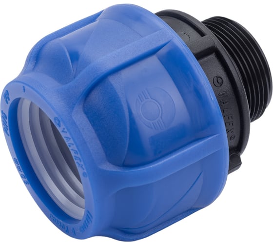 Изображение товара Компрессионная соединительная муфта VALFEX ПНД, с наружной резьбой, 50x1 1/2" 121001150112