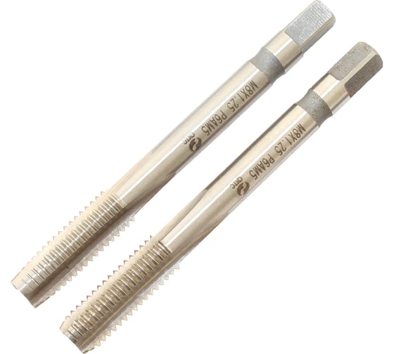 Изображение товара Метчик CNIC М 8,0 1,25 м/р.Р6АМ5 набор из 2-х шт. для глухих и сквозных отверстий 76602