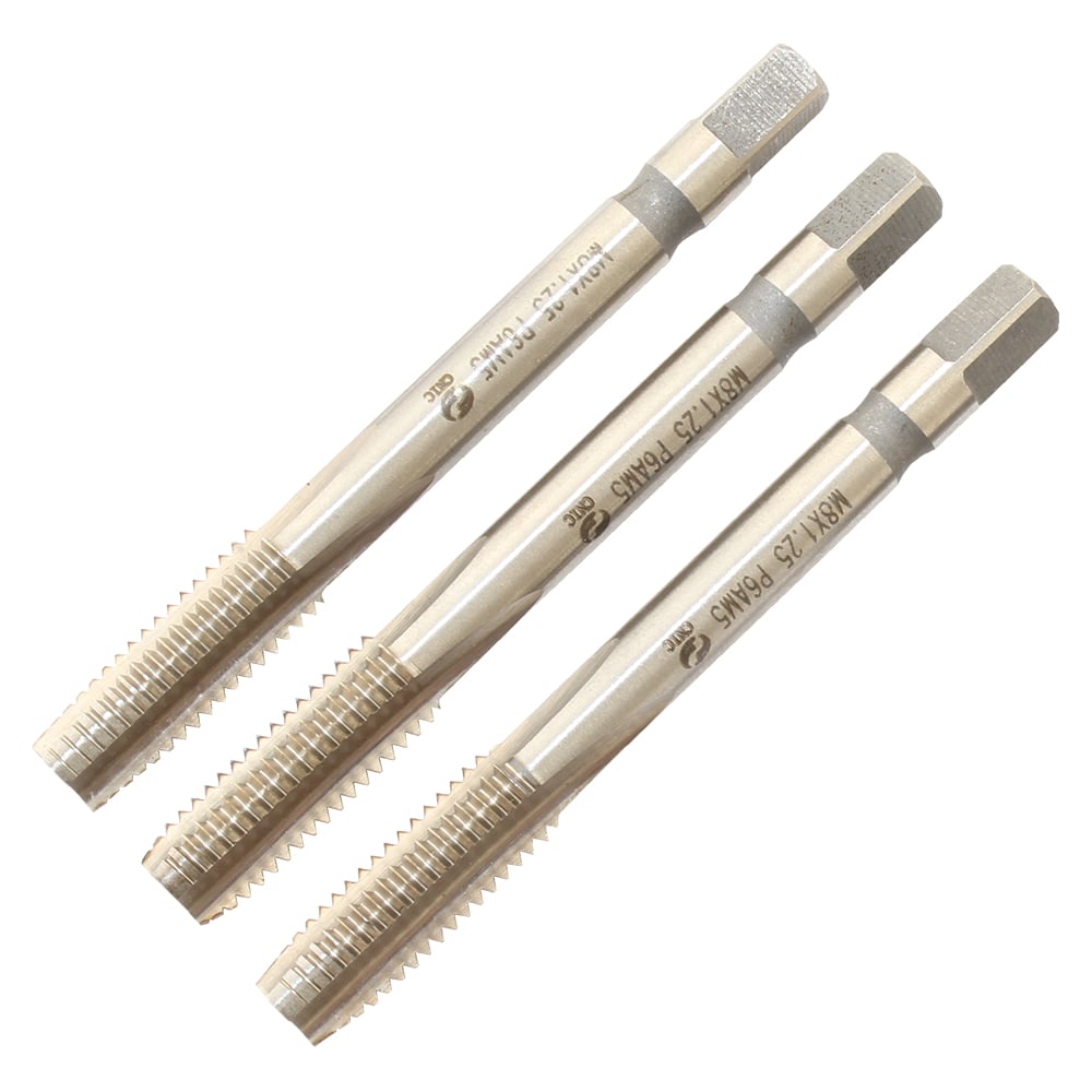 Изображение товара Метчик CNIC М 8,0 1,25 м/р.Р6АМ5 набор из 3-х шт. для глухих и сквозных отверстий 76603