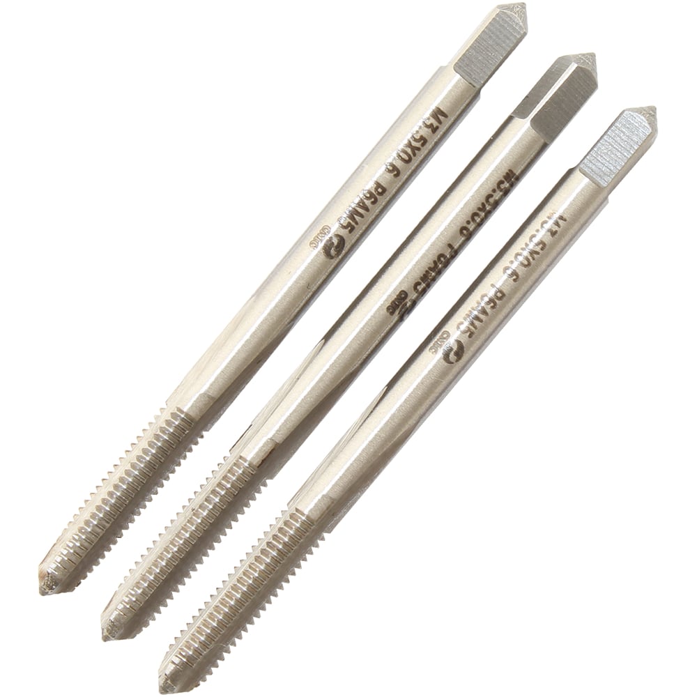 Изображение товара Метчик CNIC М 3,5 0,6 мм Р6АМ5 набор из 3 шт для глухих и сквозных отверстий