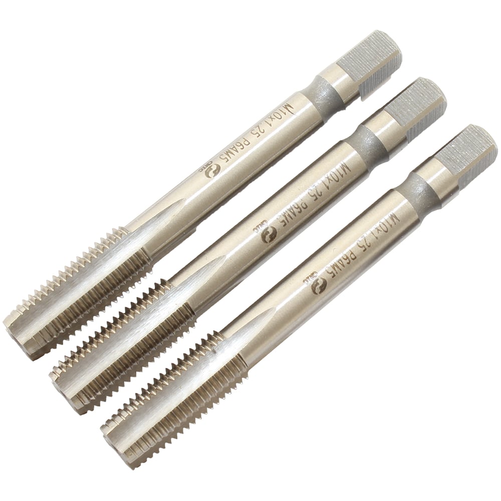 Изображение товара Метчик CNIC М10,0 х 1,25 м/р. Р6АМ5 набор из 3 шт. для глухих и сквозных отверстий