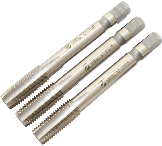 Изображение товара Метчик CNIC М10,0 х 1,25 м/р.Р6АМ5 набор из 3-х шт. для глухих и сквозных отверстий 76610