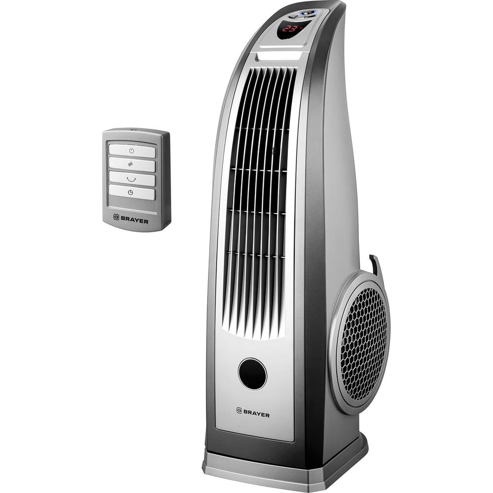 Изображение товара Колонный вентилятор BRAYER (пульт ДУ, вращение 60, мощ-ть 120 Вт, LED-дисплей) BR4981 Изображение товара Колонный вентилятор BRAYER (пульт ДУ, вращение 60, мощ-ть 120 Вт, LED-дисплей) BR4981