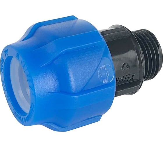 Изображение товара Компрессионная соединительная муфта VALFEX ПНД, с наружной резьбой, 63x2" 121001163200