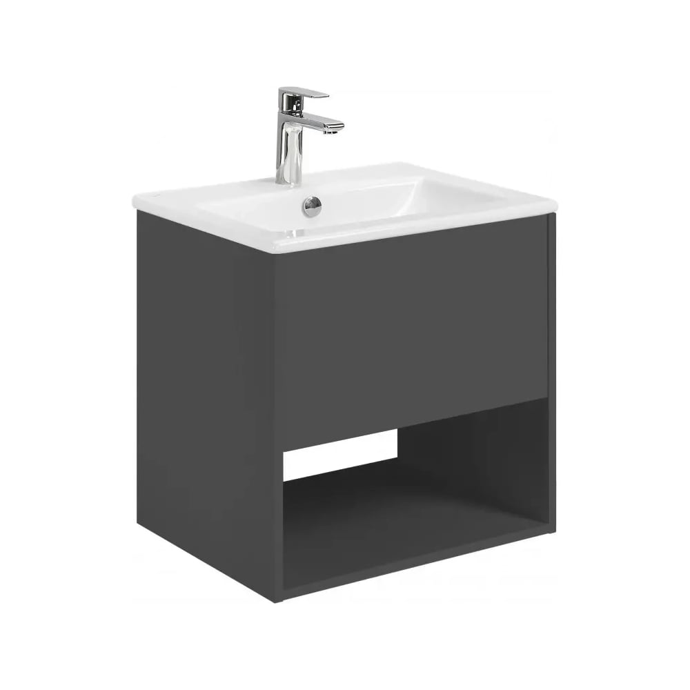 Изображение товара Тумба AQUATON Форм 60 антрацит/Раковина Элина 60