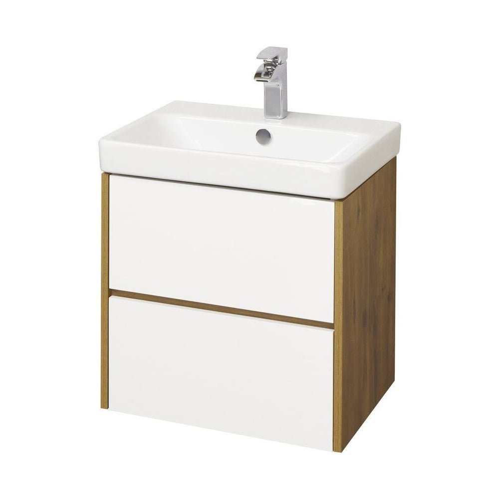 Изображение товара Тумба AQUATON Сканди 70 с раковиной Адриана 70, цвет Белый/дуб рустикальный 1A2518V0SDZ90