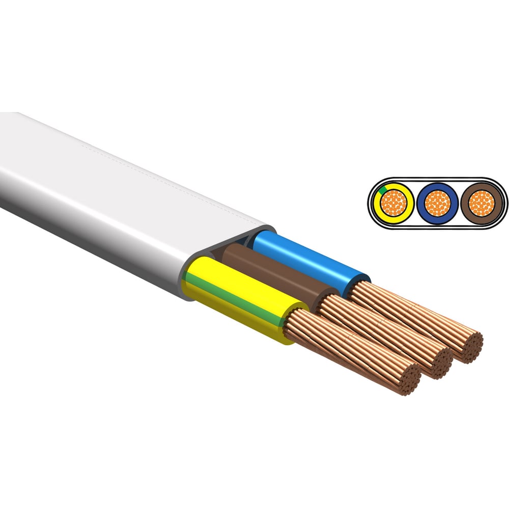 Изображение товара Кабель ШВВП iTOK 3х0.75 ГОСТ 200 м белый