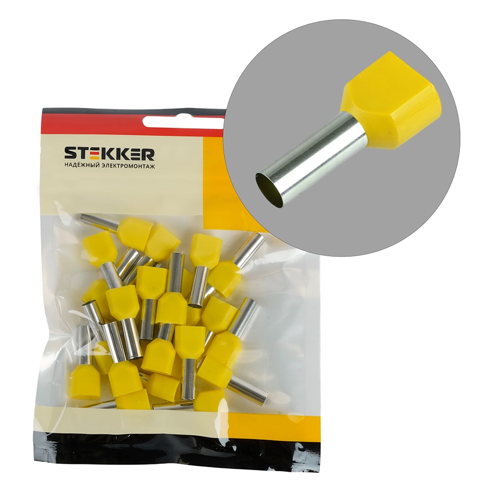 Изображение товара Наконечник STEKKER LD406-6014 НШВИ(2) 6, 0-14 - втулочный, без изоляции