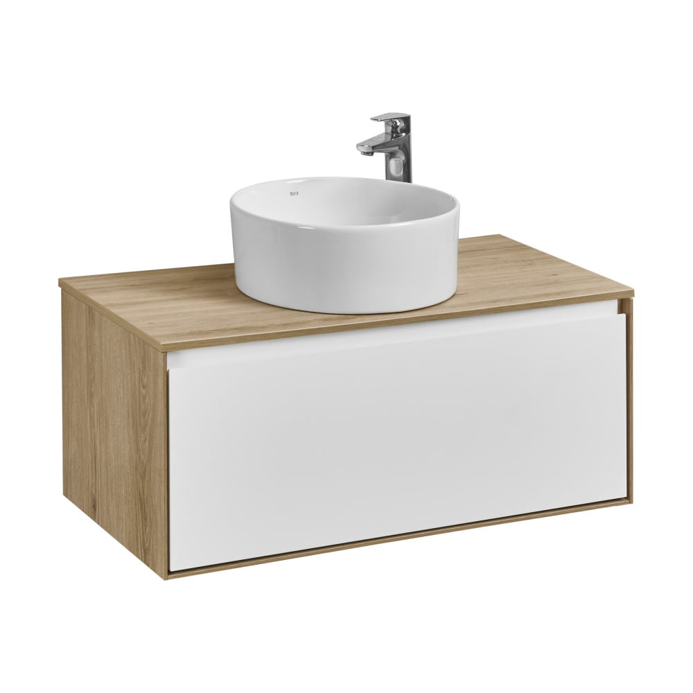 Изображение товара Тумба AQUATON Либерти 90 со столешницей, цвет Дуб Эльвезия 1A2799V1LYC70