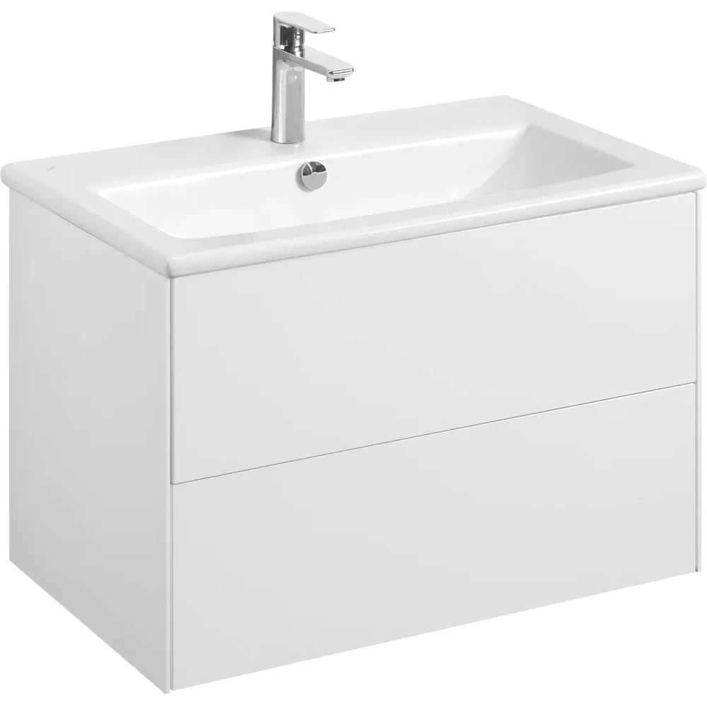 Изображение товара Тумба AQUATON Сохо 75 с раковиной Элина 75, цвет Белый глянец 1A2581V0AJ010