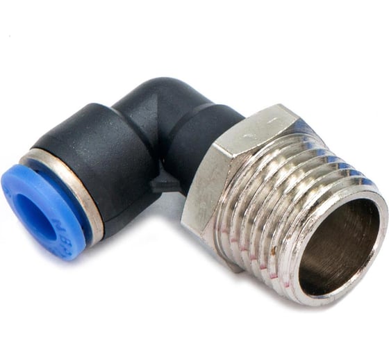 Изображение товара Пневмофитинг цанговый L-образный с наружной резьбой HIMPT 10 шт PL 6-М16х1.5 00-00026534