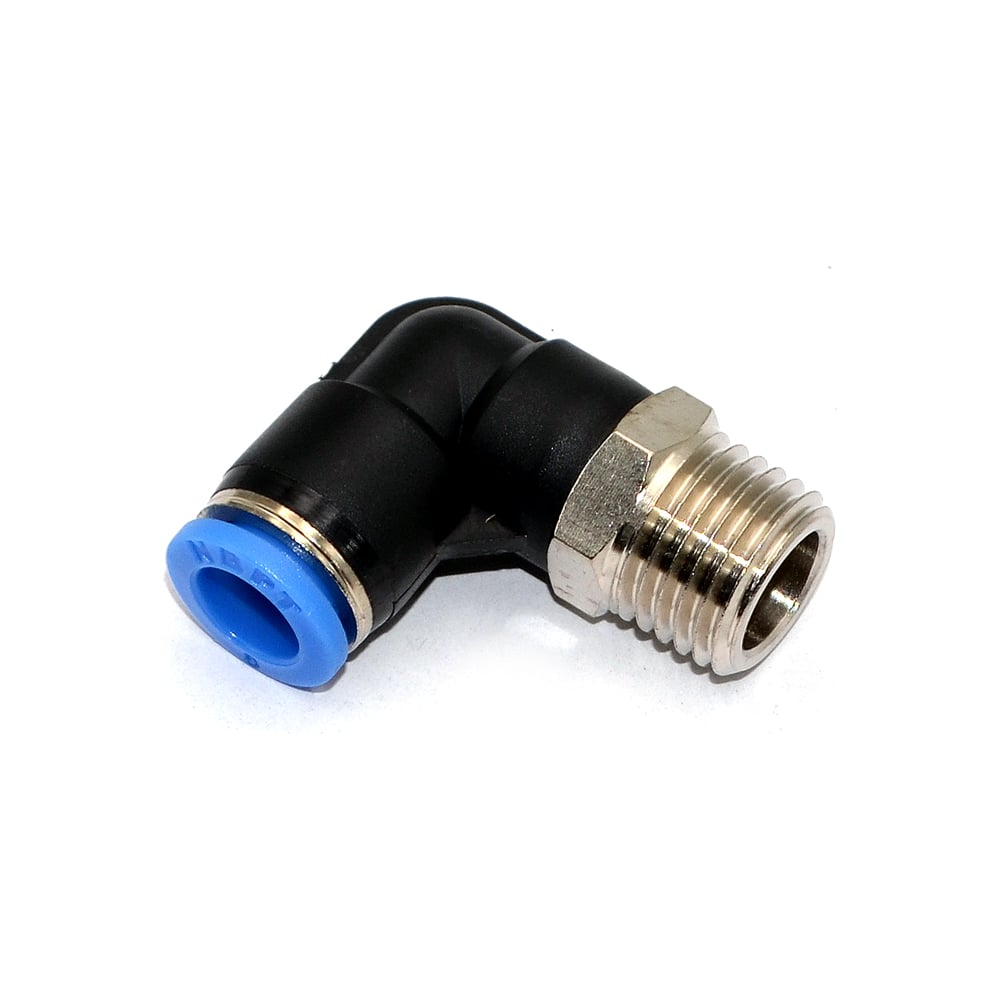 Изображение товара Пневмофитинг цанговый L-образный с наружной резьбой HIMPT 10 шт PL 8-М14х1.5 00-00026543