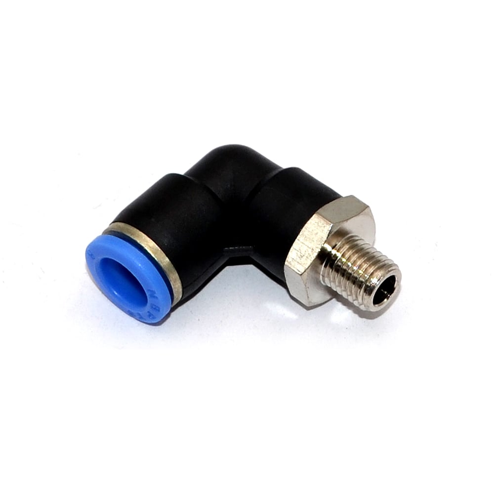 Изображение товара Пневмофитинг HIMPT PL 8-М08х1.0 Угол цанговый с наружной резьбой