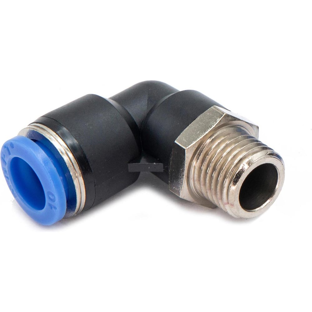 Изображение товара Пневмофитинг цанговый L-образный с наружной резьбой HIMPT 10 шт PL 10-М14х1.5 00-00026553