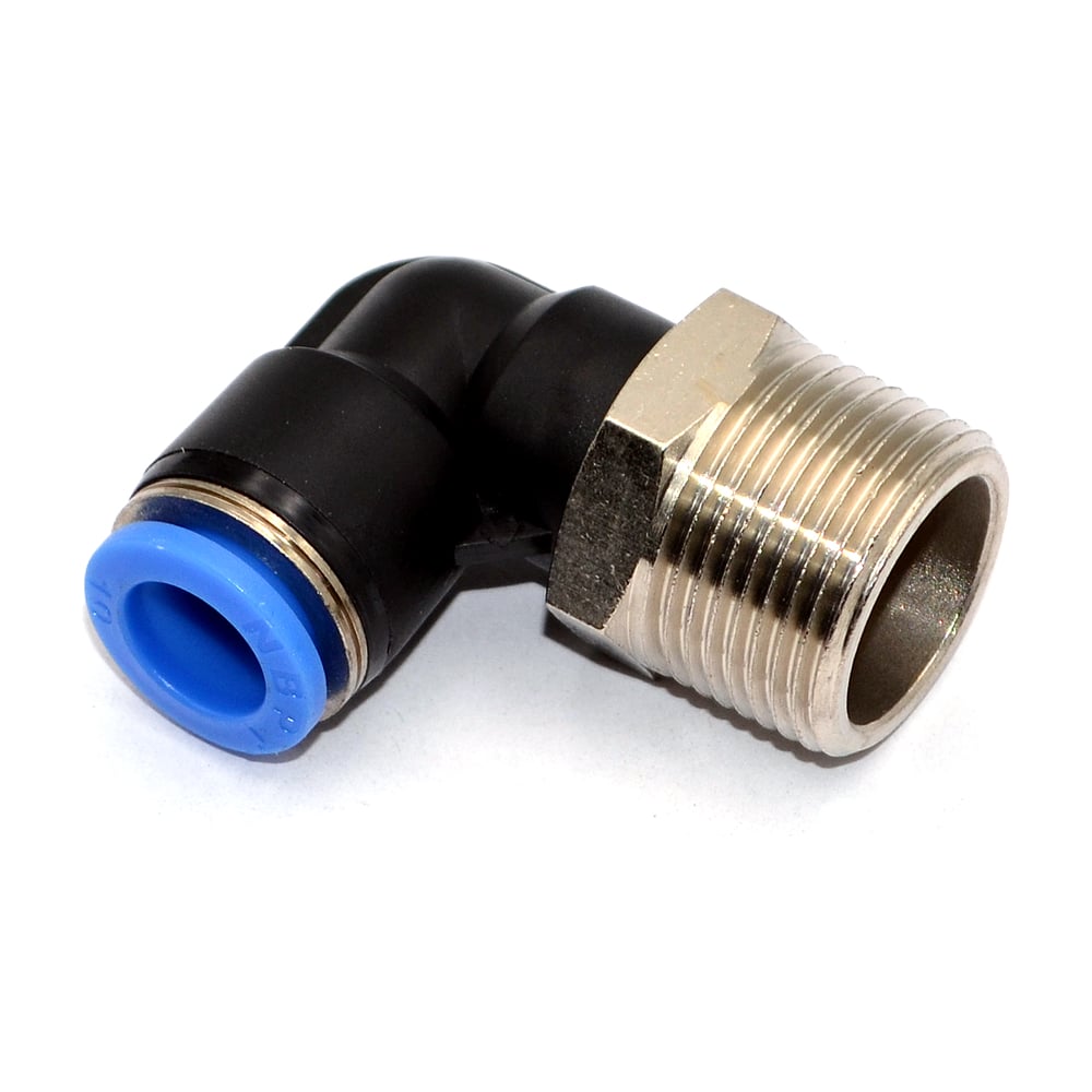 Изображение товара Пневмофитинг цанговый L-образный с наружной резьбой HIMPT 5 шт PL 10-М22х1.5 00-00026556