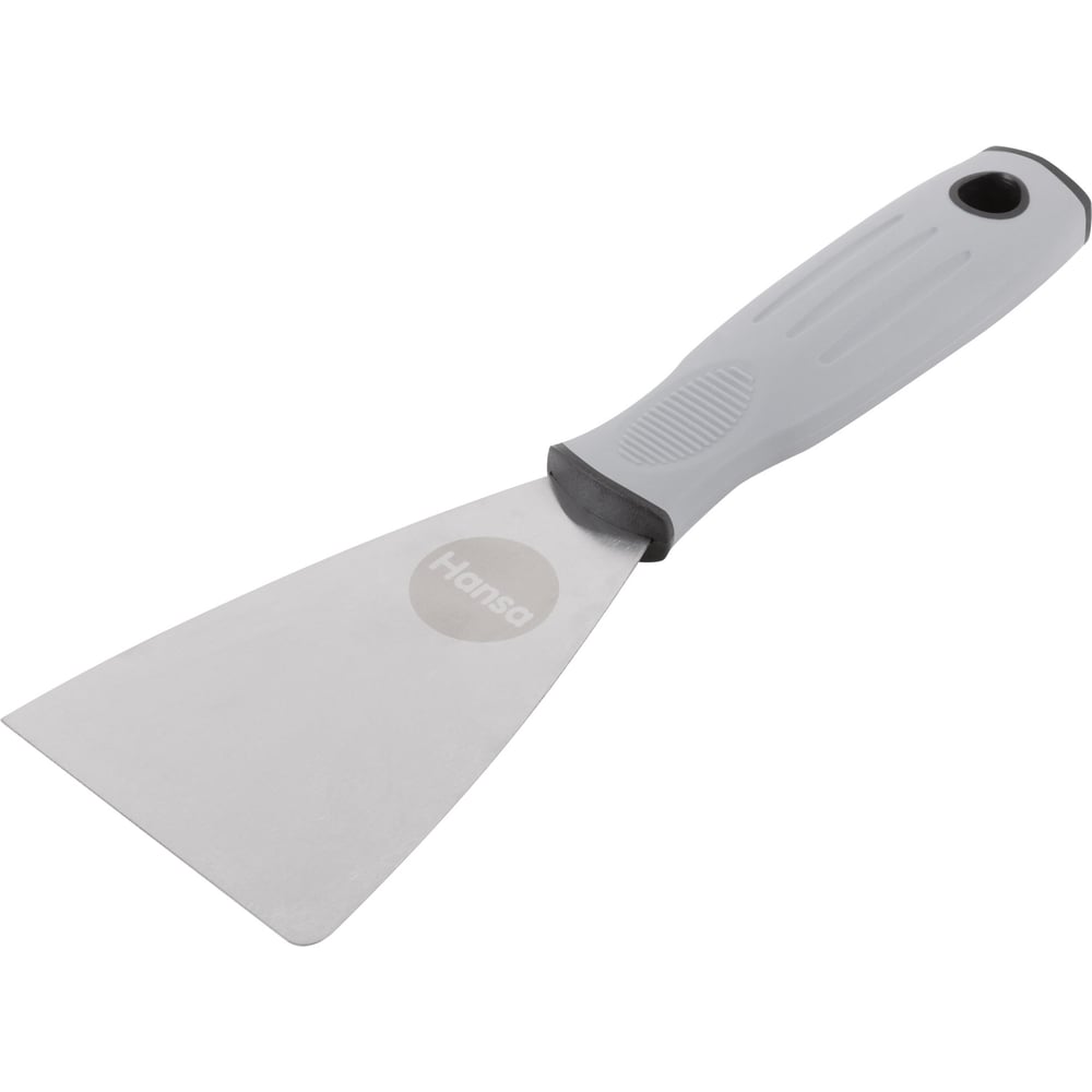 Изображение товара Шпатель HANSA, 80 мм, нержавеющая сталь, 2К-силиконизированная ручка, с ударным наконечником 646080