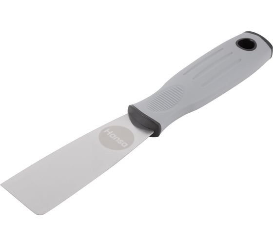 Изображение товара Шпатель HANSA, 40 мм, нержавеющая сталь, 2К-силиконизированная ручка, с ударным наконечником 646040