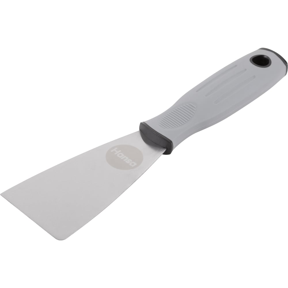 Изображение товара Шпатель HANSA, 60 мм, нержавеющая сталь, 2К-силиконизированная ручка, с ударным наконечником 646060