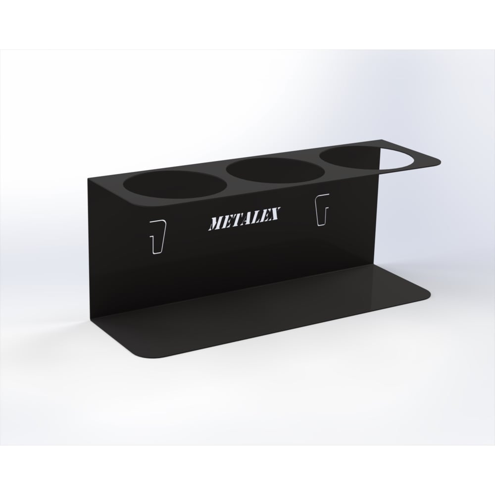 Изображение товара Держатель для баллончиков-спреев ООО Металекс 3-х, чёрный, 113071