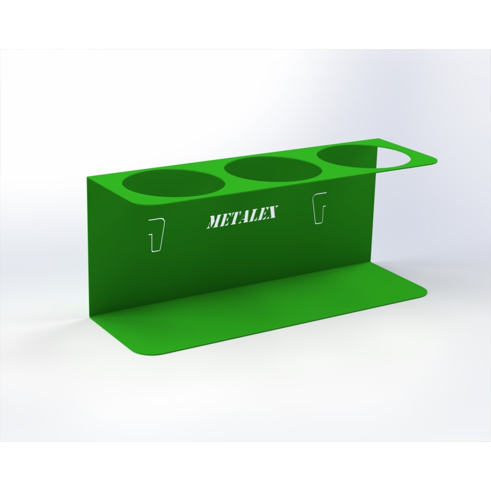 Изображение товара Держатель для баллончиков-спреев ООО Металекс 3-х, зелёный, 113068