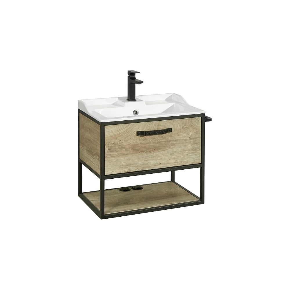 Изображение товара Тумба AQUATON Лофт Фабрик 65 с раковиной Фабиа 65, Дуб Эндгрейн