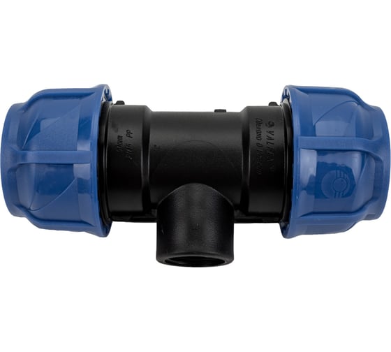 Изображение товара Компрессионный переходной тройник VALFEX ПНД, с внутренней резьбой, 50-1"-50 1210015010050