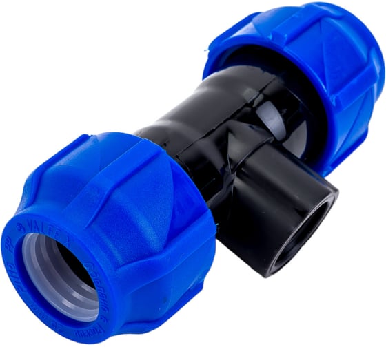 Изображение товара Компрессионный переходной тройник VALFEX ПНД, с внутренней резьбой, 25-1/2"-25 1210012501225