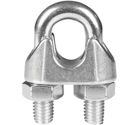 Изображение товара Зажим ARNO INDUSTRIES 16 мм 3 шт. для стальных канатов для соединения и фиксации троса DIN 741. сталь оцинкованный AF1101600038898