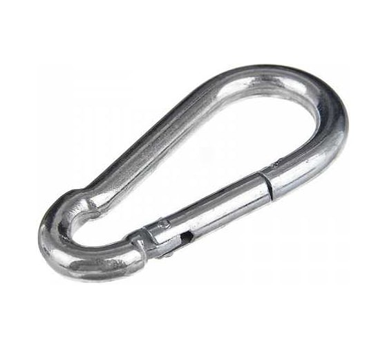 Изображение товара Карабин ARNO INDUSTRIES 5 мм 10 шт. пружинный для быстрого соединения и крепления тросов и цепей DIN 5299C размер. сталь цинкованное покрытие AF5100500037898