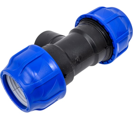 Изображение товара Компрессионный переходной тройник VALFEX ПНД, с внутренней резьбой, 63-1 1/2"-63 1210016311263