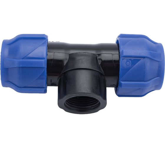 Изображение товара Компрессионный переходной тройник VALFEX ПНД, с внутренней резьбой, 25-3/4"-25 1210012503425